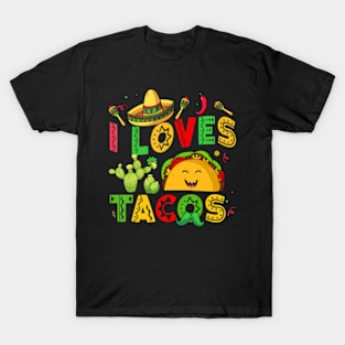 Cinco De Mayo I Loves Tacos Tuesday Funny Kids Boy Men Women T-Shirt